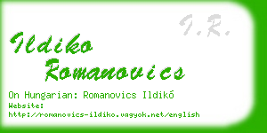 ildiko romanovics business card